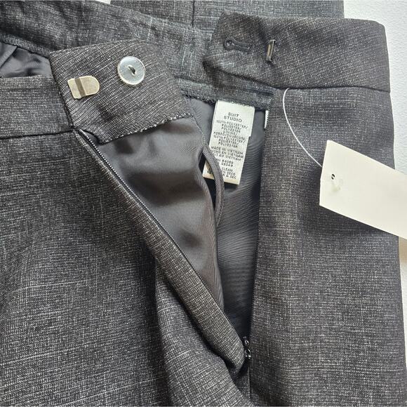 M Suit Studio by Le Suit Gray Wide-Leg Trousers Dress Pants NWT Size 10 Metallic - Picture 9 of 9